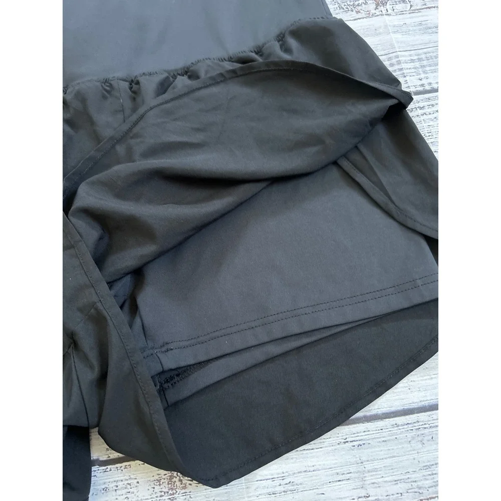 B‎ Fitness Womens XL Black High Waisted Running Zipper Pocket Built-in Shorts
